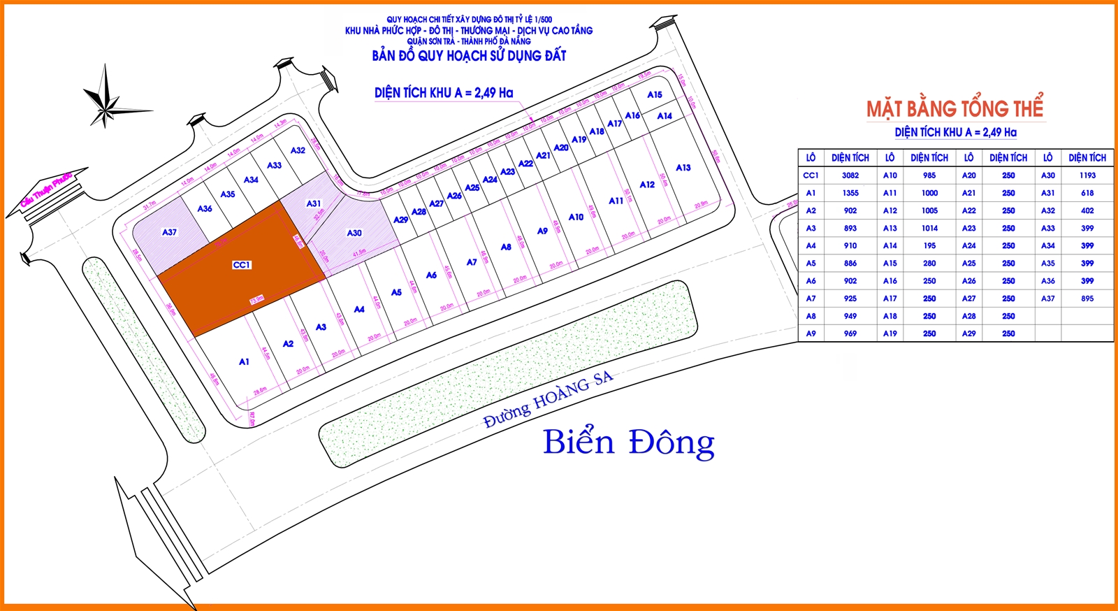 Khu A dự án Phương Trang Đầu Tuyến Sơn Trà Đà Nẵng